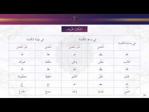 Achkal Al Hourouf Partie 2/3 { Cours 9 sur 15 } - Apprendre à lire et écrire l'arabe en 15 Leçons