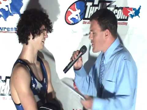 Junior Greco-Roman 140 pound champion Elijah Sullivan of Iowa