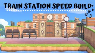 HOW TO BUILD A TRAIN STATION ON ANIMAL CROSSING NEW HORIZONS /  TRAIN STATION SPEED BUILD / ACNH