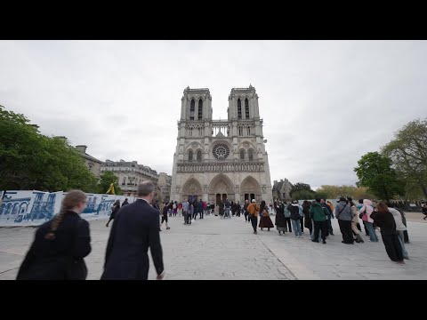 Video Thumbnail: The bells of Notre-Dame Cathedral ring out for Easter Mass | AFP