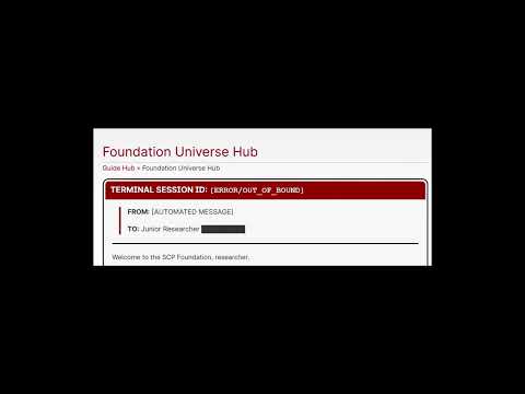 SCP Foundation Universe Hub | Introduction To The SCP Wiki