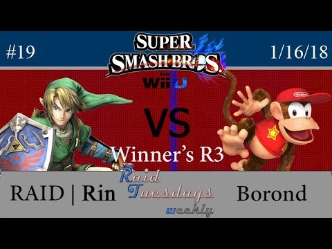 RAID Tuesdays #19 - SSB4 - RAID Rin (Link) vs Borond (Diddy) - Winner's Round 3