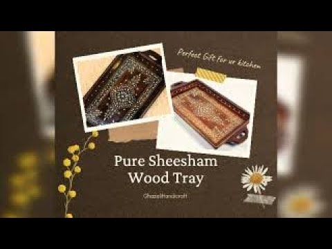 Handmade Pure Sheesham Wood Tray | Ghazali Handicraft