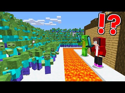 Maizen - Zombies vs The Most Secure House - Minecraft