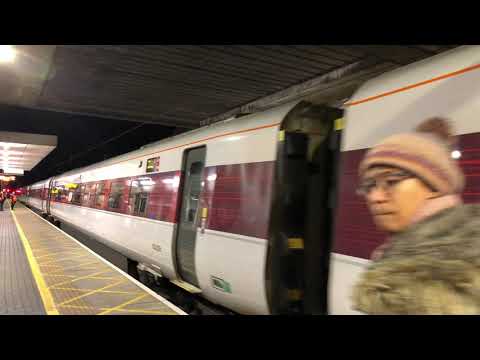 LNER Azuma (Hitachi AT300 / British Rail Class 801) EMU departing Stevenage (SVG)