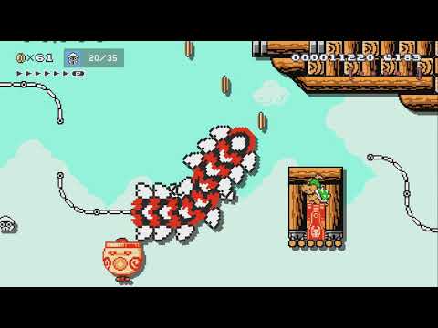 Scorchsnake Sky [HSSS 3-4] by Pinktops - Super Mario Maker 2 - No Commentary 1bw