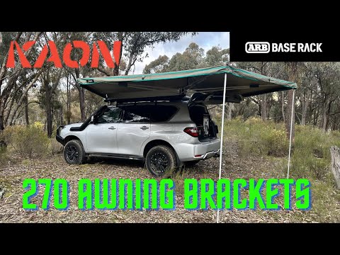 KAON 270 DEGREE AWNING MOUNTS FOR ARB BASE RACK - Y62 PATROL