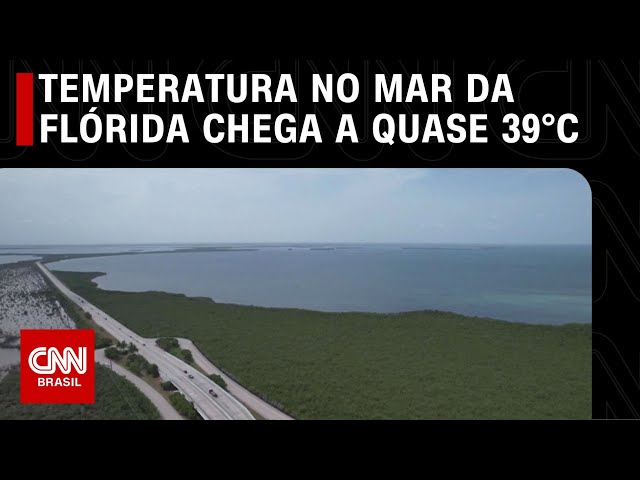 Temperatura no mar da Flórida chega a quase 39°C | LIVE CNN