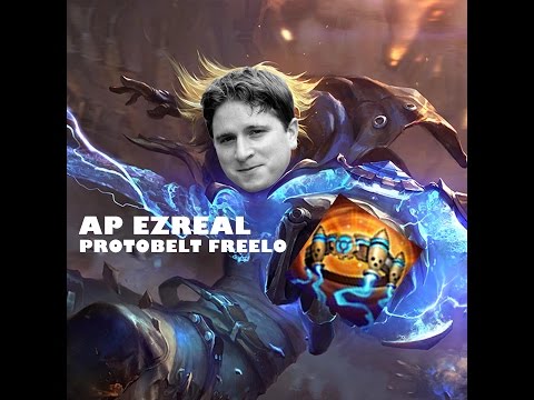 League of Legends Ezreal Ap vs Kayle S6 ranked Protobelt Cheese Freelo full gameplay with commentary