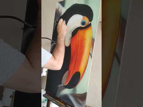TUCANO, TINTA ACRÍLICA E AEROGRAFIA