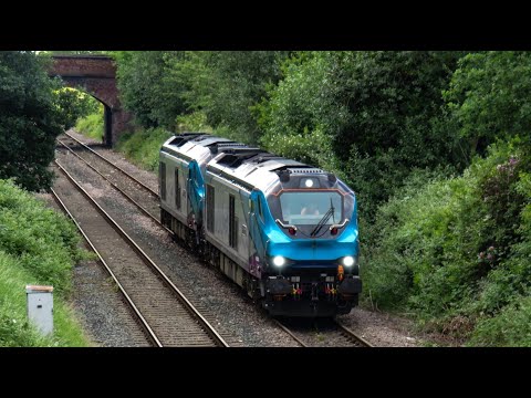 DRS Class 68 No.s 68020 & 68027 on 0Z68 Crewe Gresty Bridge - York S.T.S on 06.06.2020 - HD