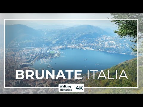 4k Walking Tour Brunate Italy | The Balcony of the Alps - Funicular Como Brunate