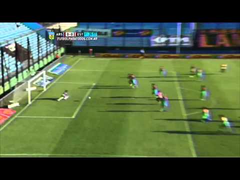 Le gustó el arco. Arsenal 0 Estudiantes 0. Torneo Primera División 2015. Fútbol Para Todos