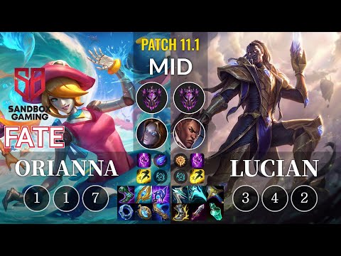 SB FATE Orianna vs Lucian Mid - KR Patch 11.1