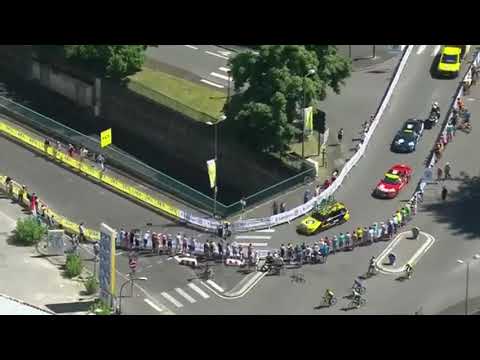 Wout van Aert falls Time trial tour de france 2019