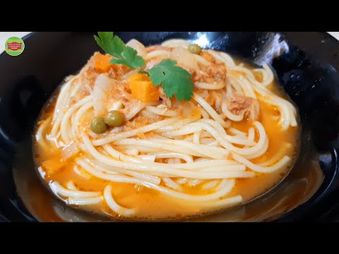 Si tienes espaguetis y Atún prepara esta receta fácil