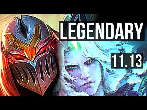 ZED vs VIEGO (MID) | 14/0/5, 8 solo kills, Legendary, Rank 7 Zed | JP Master | v11.13