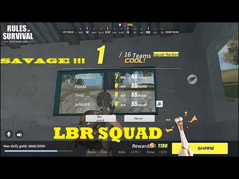 #2.  LBR SQUAD. SAVAGE !!!  (Rules Of Survival)