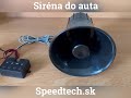 Siréna 12V - 4 tóny s riadiacou jednotkou (výstražný systém) - Video Youtube