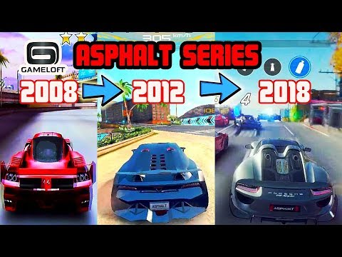 Asphalt History 10 Year on Android/IOS | Graphics Evolution 2008-2018 (Gameloft)