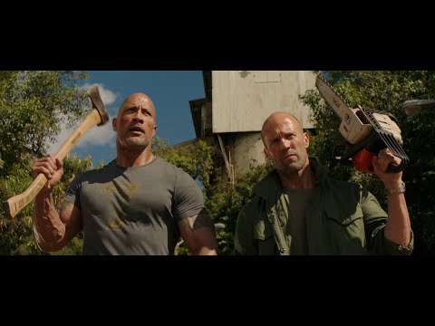 Hobbs & Shaw trailer still with high-speed chase scene