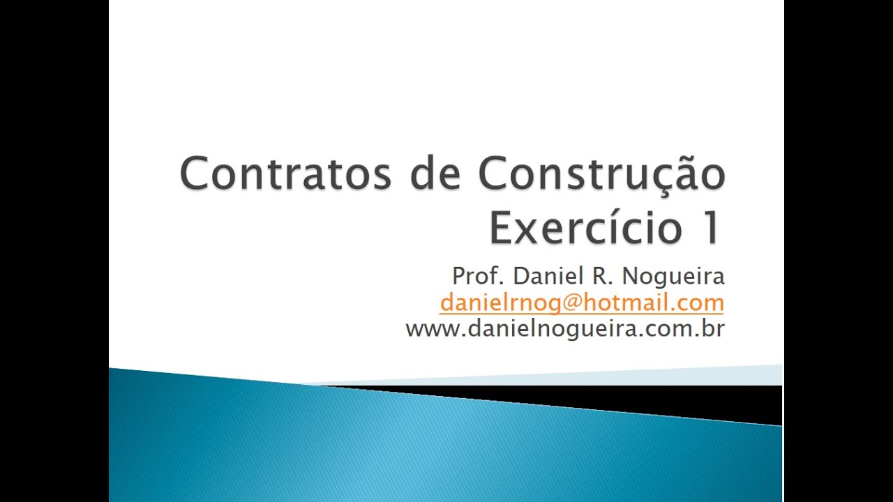 CPC 17 - Contratos de Construção - Exercício 1