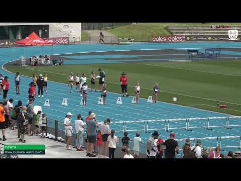 Girls U10 60M Hurdles Heat 7: 2023-24 State Combined Events Championships - Saturday