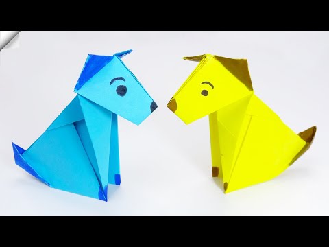 Origami DOG easy DIY paper crafts