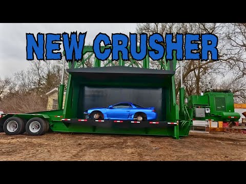 Using our BRAND NEW Car Crusher to Smash TONS of Cars & Trucks!