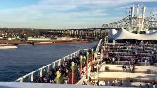preview picture of video 'Sailing out of New Orleans on the NCL Norwegian Dawn - January 18, 2015'