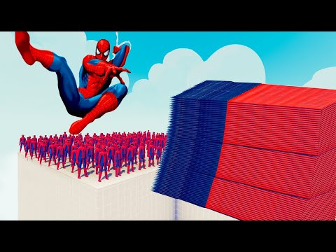 100X SPIDERMAN + 2X GIANT VS EVERY GOD - Totally Accurate Battle Simulator TABS