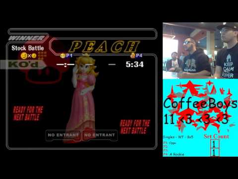 CoffeeBoys11 - 2/19 - Oppa (Peach) Vs. A Rookie (Mario) - WF