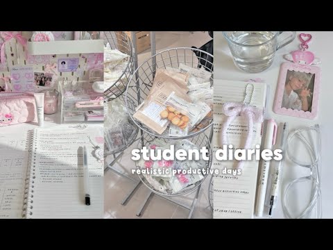 student diaries˚ʚ♡ɞ˚: study grind, midterms, realistic days as a student, birthday vlog ect.