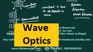 iit jee physics lectures | Wave optics jee main lecture
