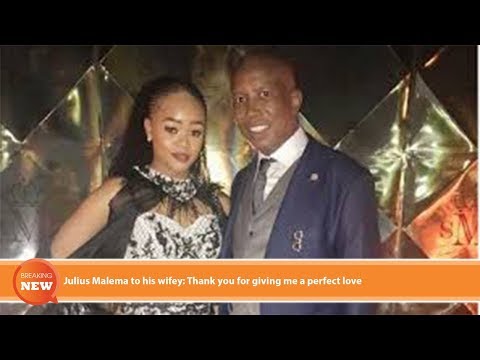 Hot new: Julius Malema to his wifey: Thank you for giving me a perfect love