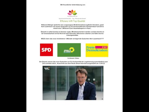 Gutachten zu EU Konformität verzögert Cannabis Legalisierung, Beweis für Lauterbachs Spiel auf Zeit?