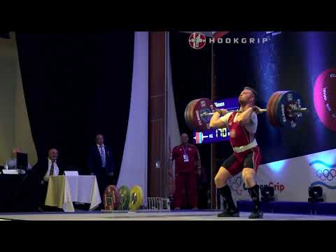 Simon Darville (94) - 170kg Clean and Jerk @ 2016 European U23 Championships