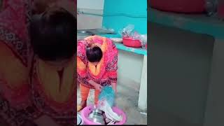 desi cleaning vlog indian new  village girl bathro