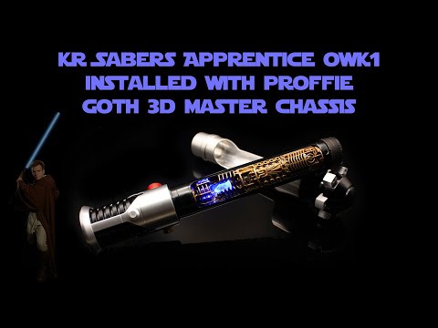 KR Sabers Apprentice OWK1 Installed with Proffie in a Goth 3D Master Chassis