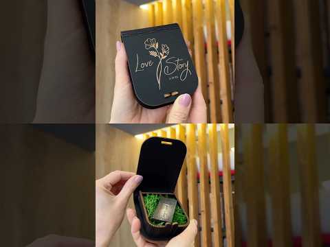 Engraved Black USB Box #usbbox #usbflashdrive #photobox #weddingbox