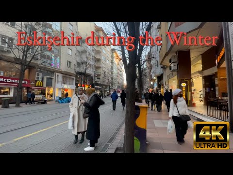 [4K ESKISEHIR] Eskisehir Winter Walk | Eskişehir, Turkey | UltraHD 60fps, Ultra-wide lens