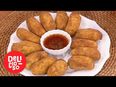Receta de deliciosas croquetas de pavo con salsa picosa de miel