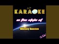 Saving All My Love for You (In the Style of Whitney Houston) (Karaoke Version)
