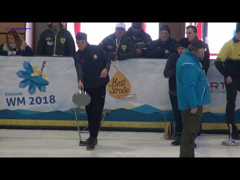 Eisstock EM 2018, Mannschaftsspiel U19, BLR : BRA