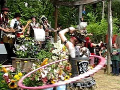 March Fourth Marching Band at Oregon Country Fair '09 -- hooping, etc.