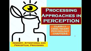 CLASS-11, PSYCHOLOGY, CHAPTER-5. Processing Approaches in Perception. #cbse #ncert #class11#msw