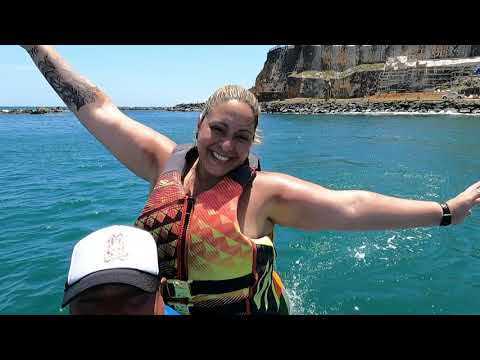 Karitza jetsking in Puerto Rico