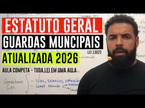 Estatuto Geral das Guardas Municipais Atualizado 2026 | Lei 13.022/2014