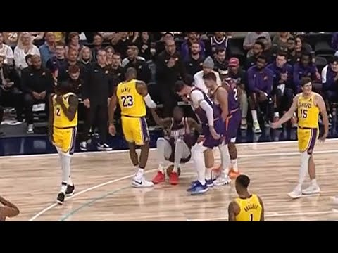 LeBron James shows respect for Kevin Durant by instantly running to pick him up off the floor