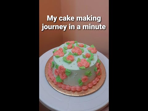 Cake Making Journey in a minute || My Experience || #cakes #cakedecorating #journey #baking